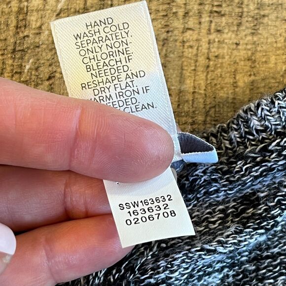 J.Jill Pure Jill Grey Space Dye Knit Top Linen Cotton Boxy Small Petite - Picture 5 of 7